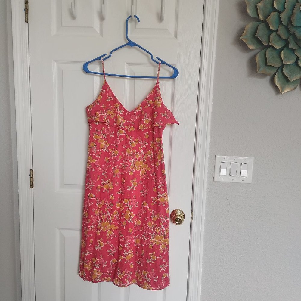 CALVIN KLEIN FLORAL SUNDRESS, 12 100% Cotton!  EUC